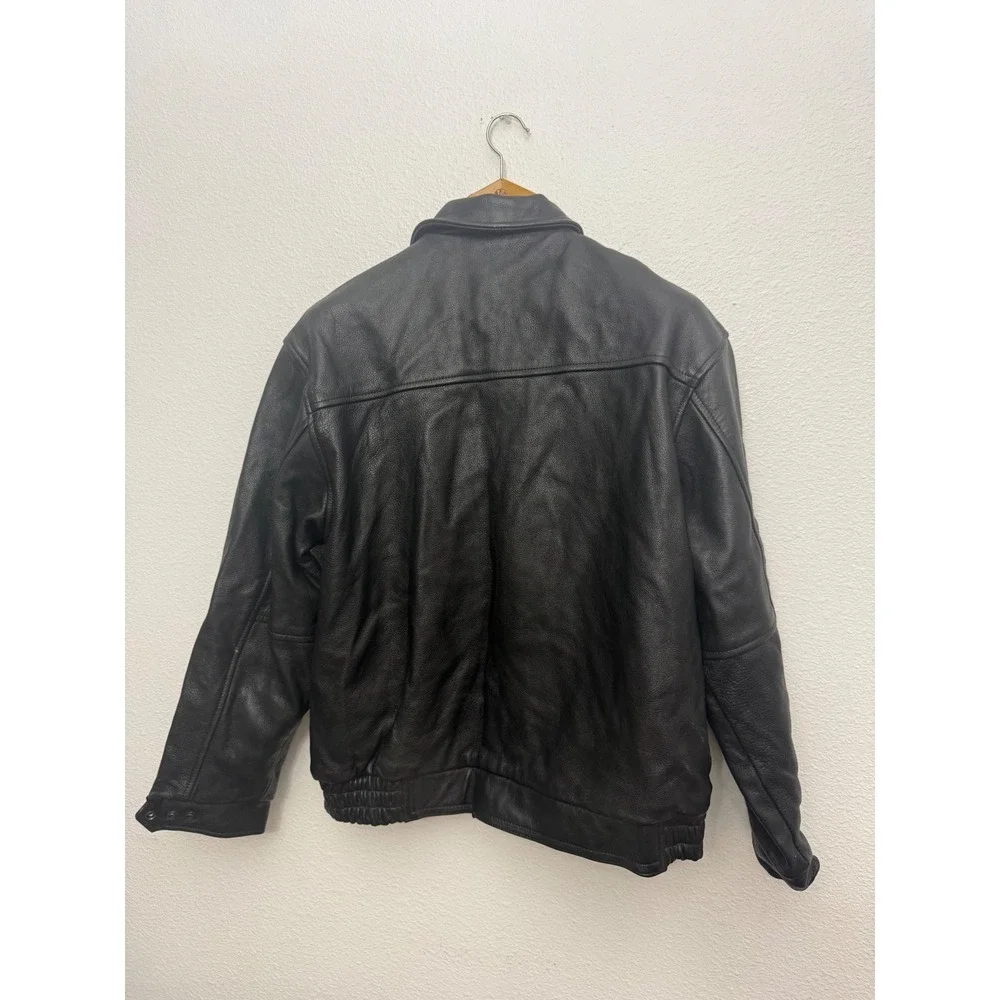 Richmond Leathers Hard Rock Hotel Casino Tampa Black Leather Bomber Jacket XL